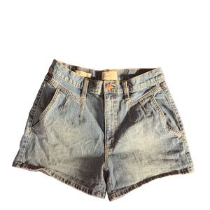 Universal Threads high rise Midi distressed jean shorts